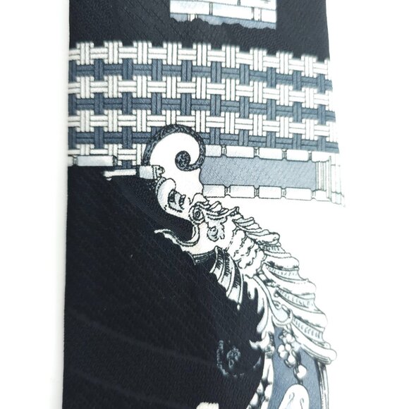 Christian Armand Men Necktie Polyester Black White Gray Size 59x3.5 - NWOT - Picture 2 of 6